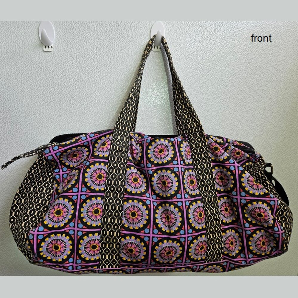 Ethnic Decorative Mandala, Boho, Canvas 100% cotton, Duffle Bag